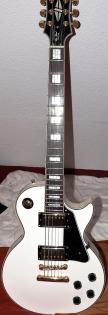 Epiphone Les Paul Custom Alpine White E-Gitarre E-Gitarre kaum ben. Weiß & Gold/