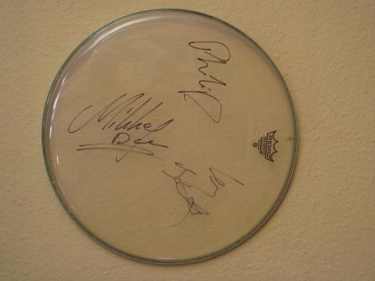 Motörhead  Drumhead mit  Unterschriften