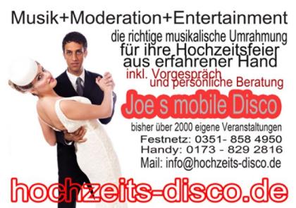 DJ Joe www.Hochzeits-disco.de der Profi für ihre Hochzeitsfeier bisher über 20