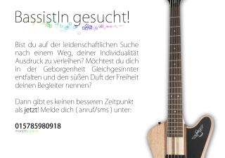 Rock/Pop/What ever band sucht Bassist FFM Proberaum Vorhanden