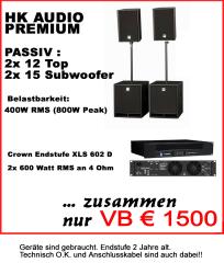 PA Verkauf: HK AUDIO PREMIUM   Crown Endstufe XLS 602 D