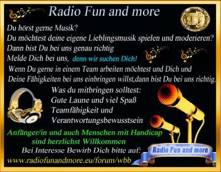 RADIO FUN AND MORE sucht Moderatoren