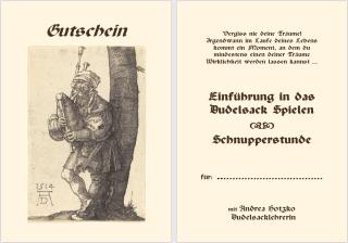 Gutschein - Dudelsack Spielen - Schnupperstunde