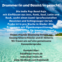 Drummer/in und Bassist/in gesucht!